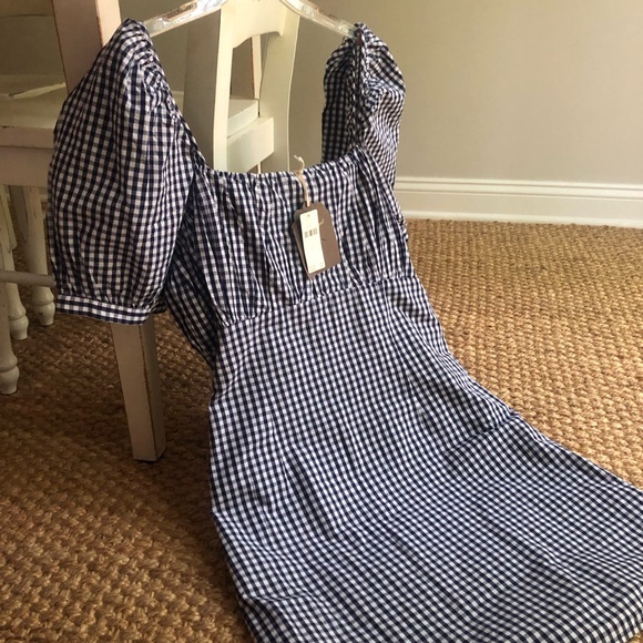Anthropologie Dresses & Skirts - New w Tag: Anthropologie Puff Sleeve Gingham Dress. Size Large